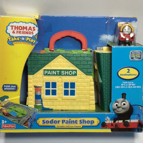Toys Thomas Friends Sodor Paint Shop Portable Railway Poshmark